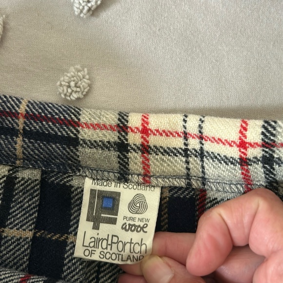 Laird-Portch of Scotland Wool Plaid Pleated Kilt Skirt M - Picture 8 of 12